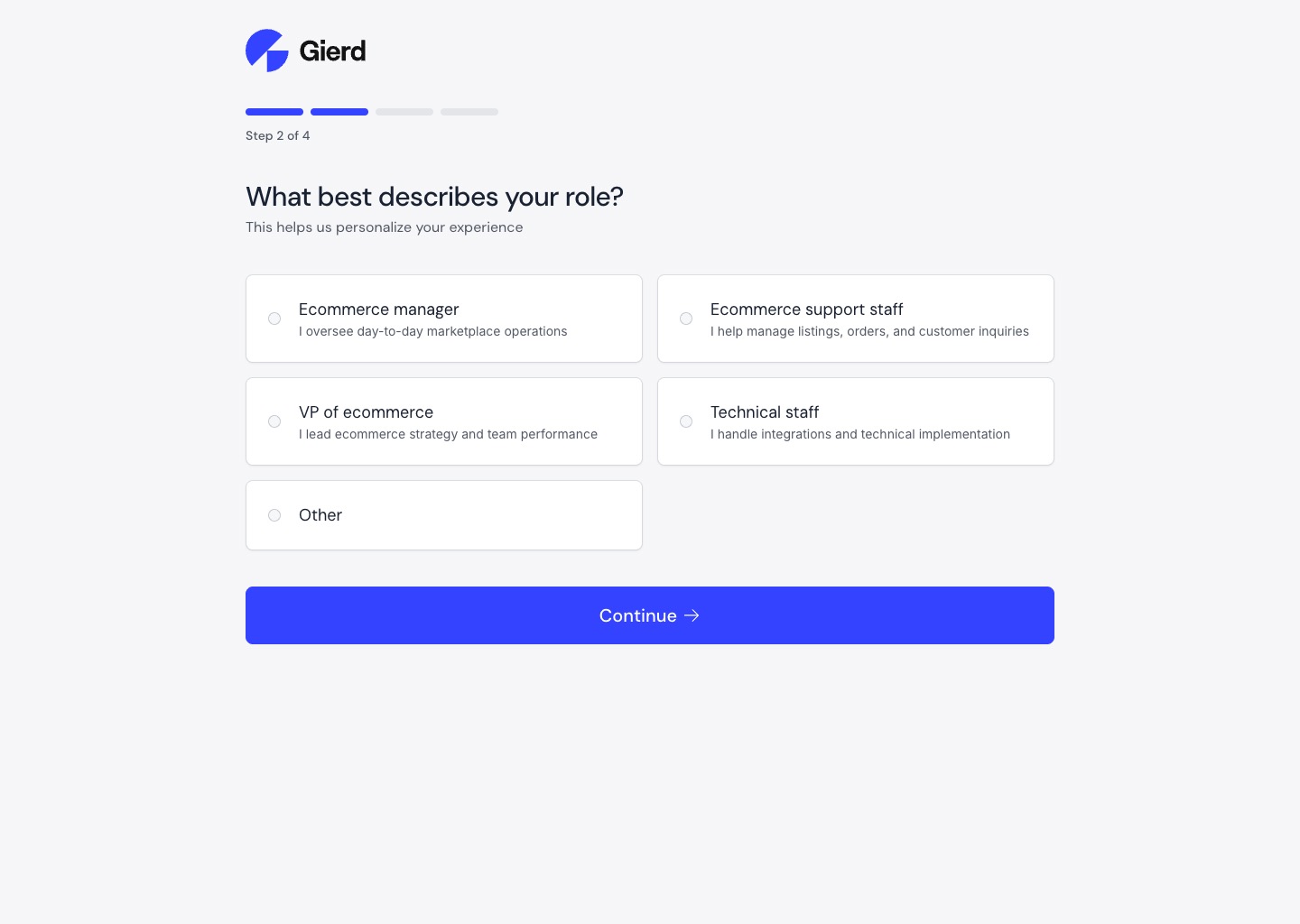Onboarding wizard